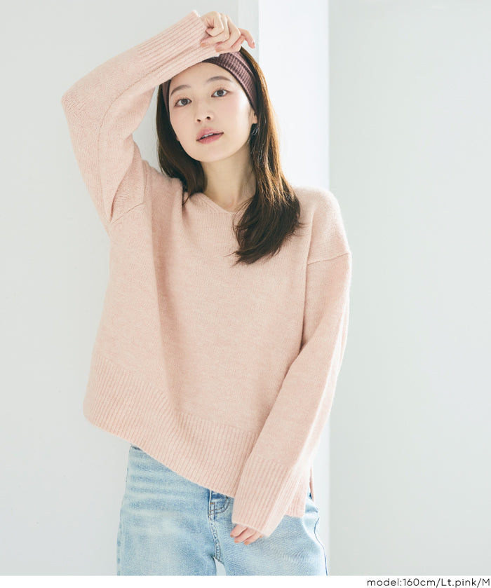 羊絨風氣質V領毛衣