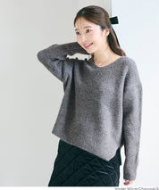 羊絨風氣質V領毛衣