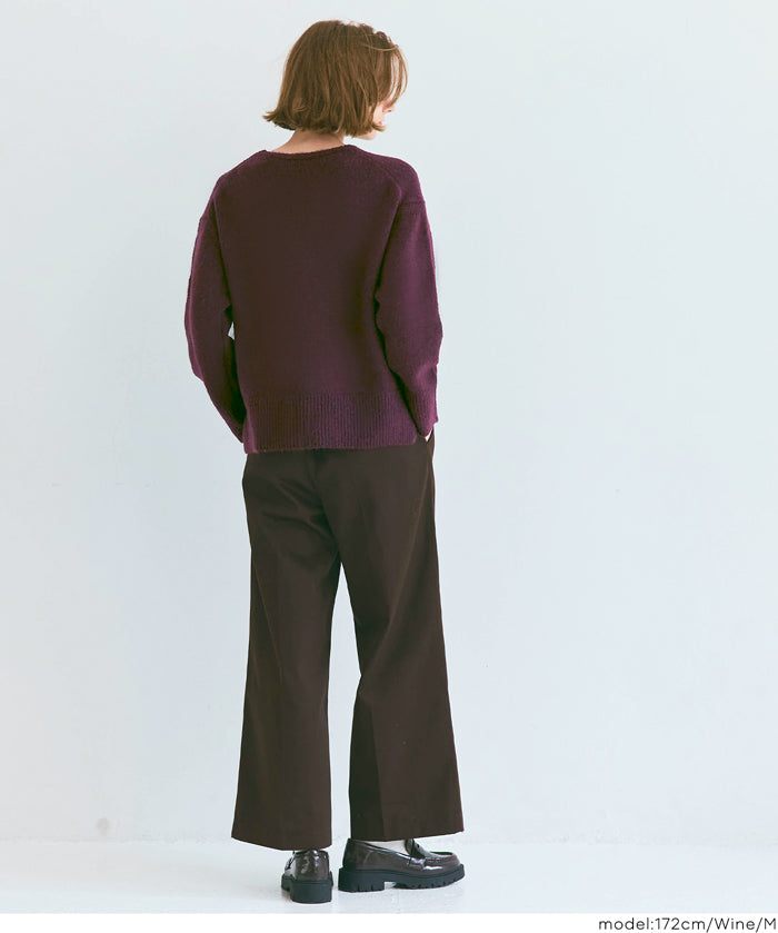 羊絨風氣質V領毛衣