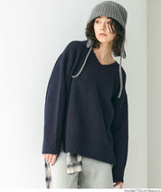 羊絨風氣質V領毛衣