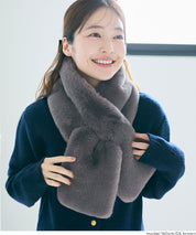仿毛絨窄版領巾