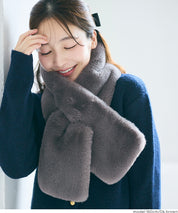 仿毛絨窄版領巾