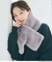 仿毛絨窄版領巾