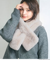 仿毛絨窄版領巾