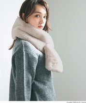 仿毛絨窄版領巾