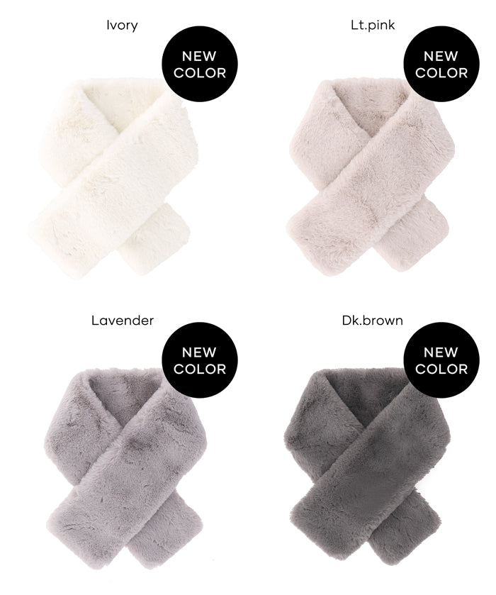 仿毛絨窄版領巾