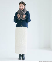 仿毛絨窄版領巾