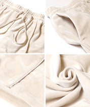 絲絨側線喇叭褲