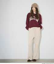 絲絨側線喇叭褲