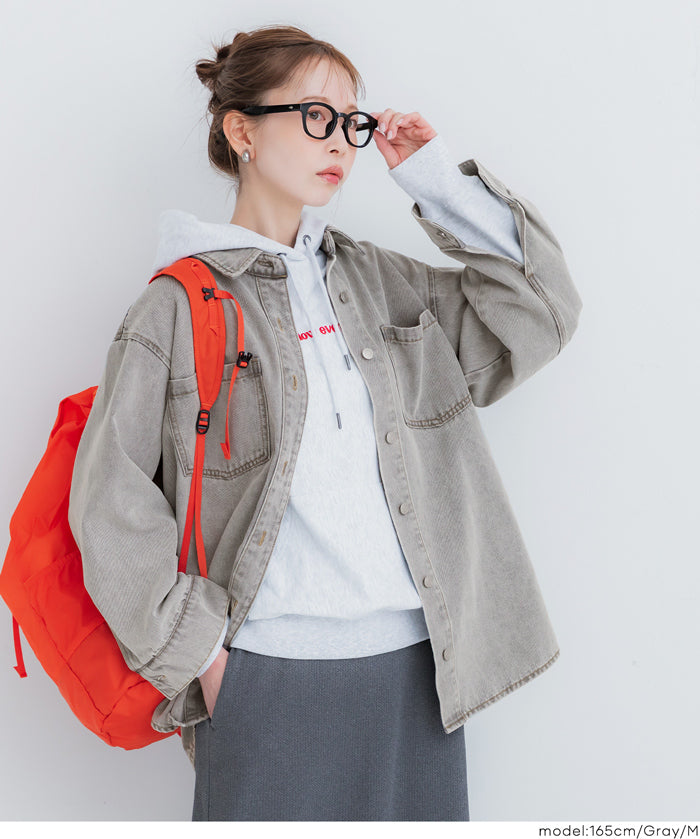 寬鬆牛仔夾克外套