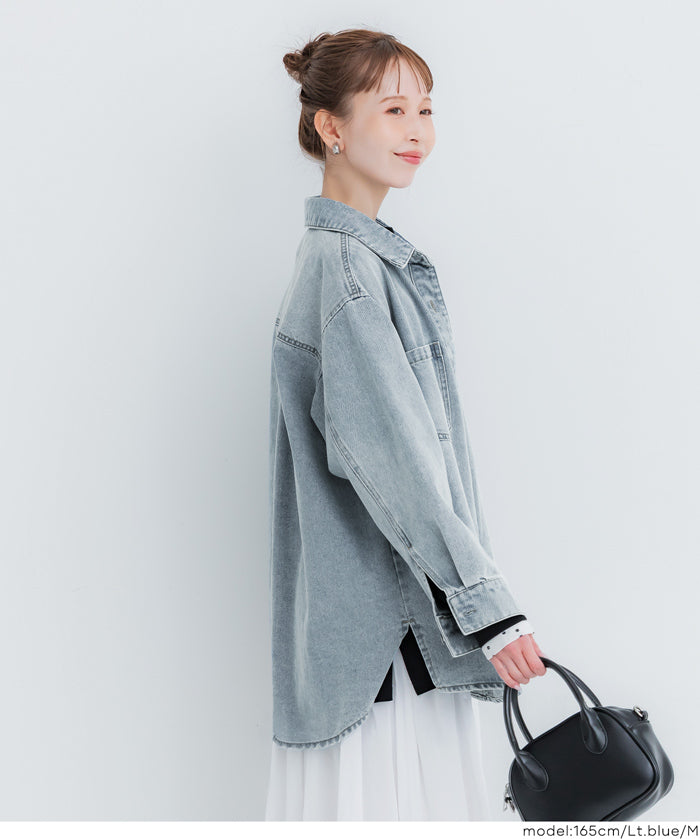 寬鬆牛仔夾克外套