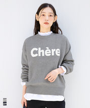 雙層提花LOGO針織上衣