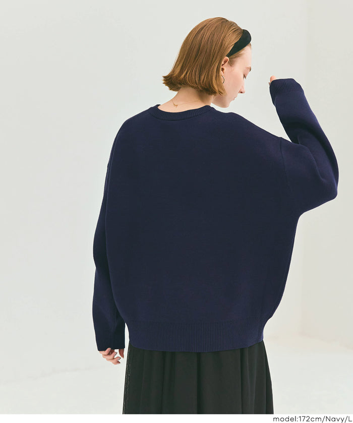 雙層提花LOGO針織上衣