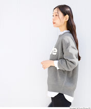 雙層提花LOGO針織上衣