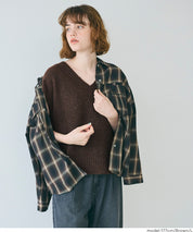 羊絨風柔軟針織V領背心