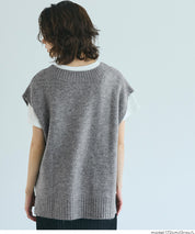 羊絨風柔軟針織V領背心