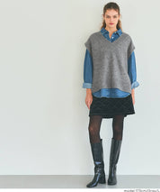 羊絨風柔軟針織V領背心