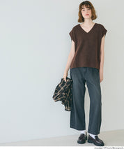 羊絨風柔軟針織V領背心