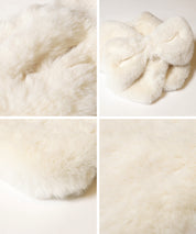 童裝 仿毛絨蝴蝶結領巾