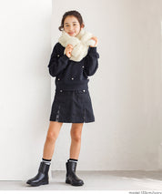 童裝 仿毛絨蝴蝶結領巾