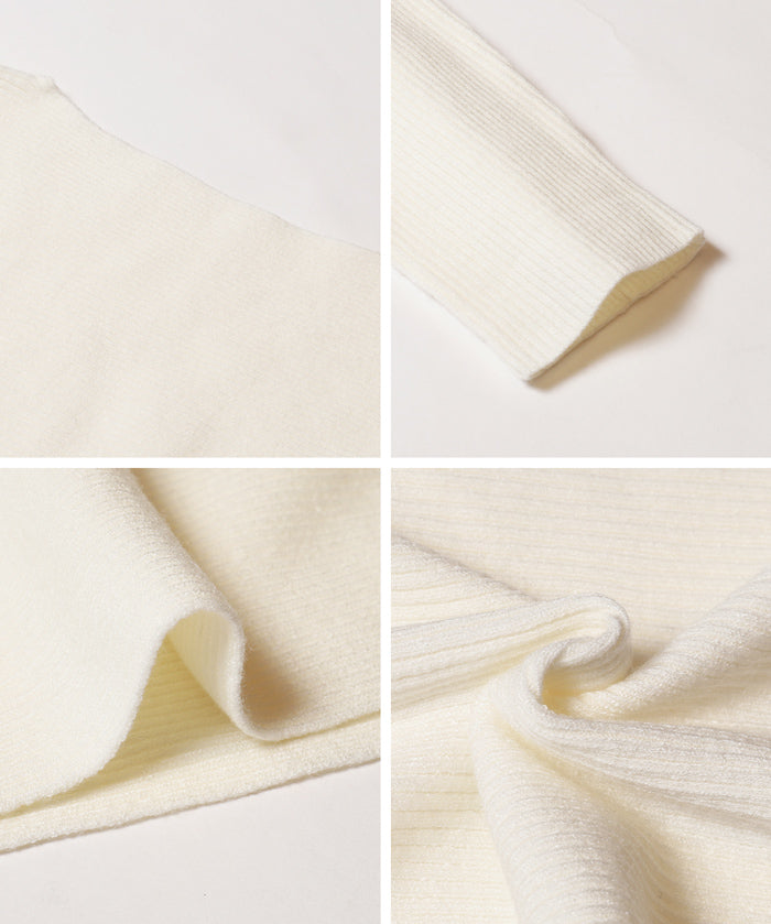 蝙蝠袖船領針織毛衣