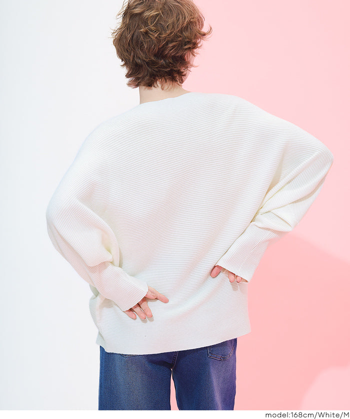 限時優惠★蝙蝠袖船領針織衫