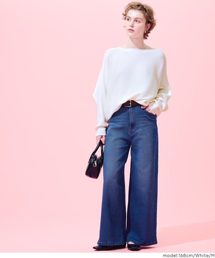 限時優惠★蝙蝠袖船領針織衫