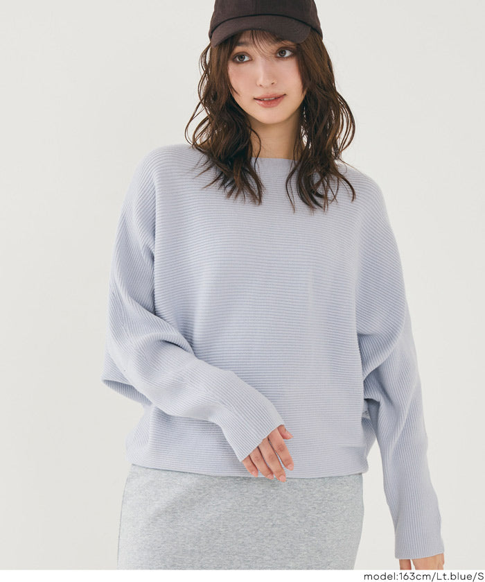 限時優惠★蝙蝠袖船領針織衫