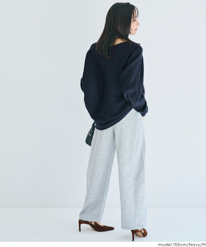 限時優惠★蝙蝠袖船領針織衫