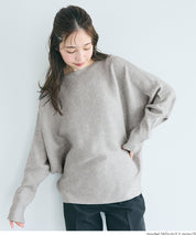 蝙蝠袖船領針織毛衣