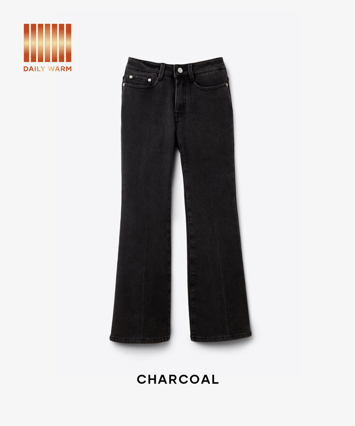 【DAILY WARM】內刷毛牛仔喇叭褲