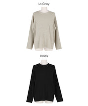 立體羅紋圓領針織上衣