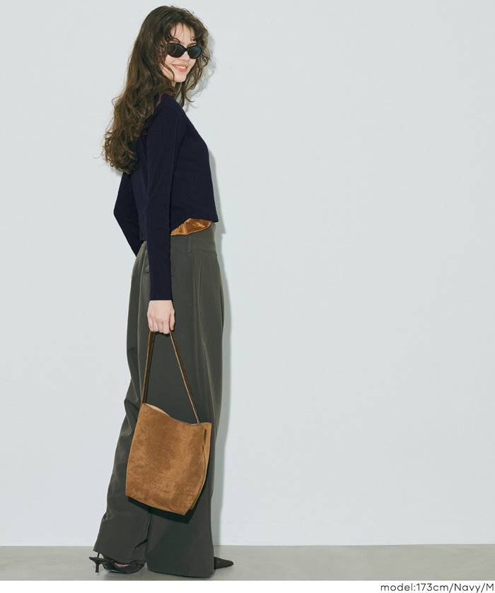 羅紋圓弧下擺開襟衫