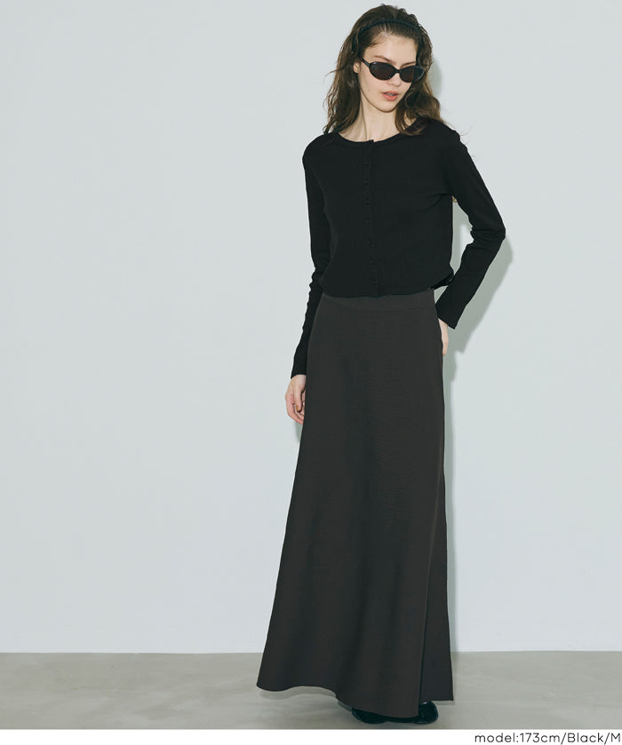 羅紋圓弧下擺開襟衫