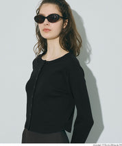 羅紋圓弧下擺開襟衫