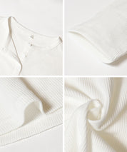 羅紋圓弧下擺開襟衫