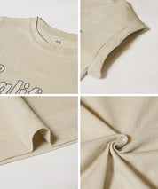 童裝 反摺袖LOGO印花T恤