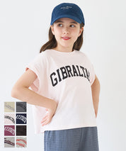 童裝 反摺袖LOGO印花T恤