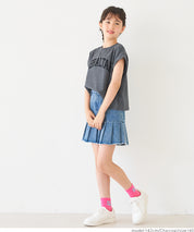 童裝 反摺袖LOGO印花T恤