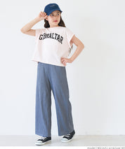 童裝 反摺袖LOGO印花T恤