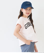 童裝 反摺袖LOGO印花T恤