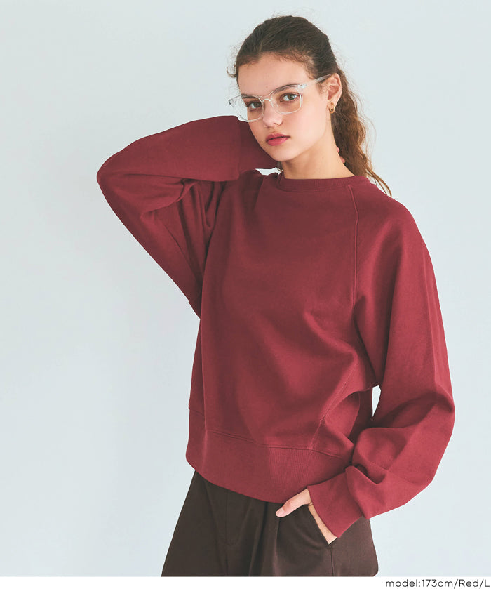 厚磅插肩袖大學T