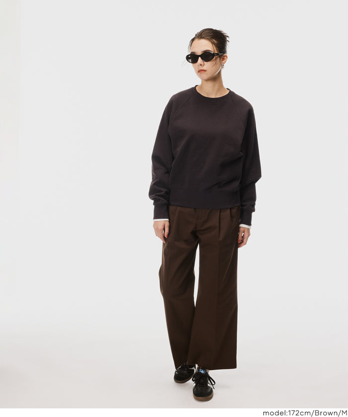 厚磅插肩袖大學T