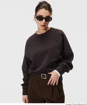 厚磅插肩袖大學T