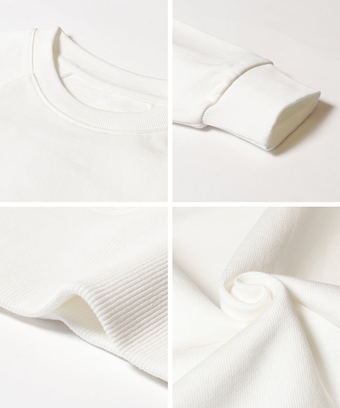 厚磅插肩袖大學T