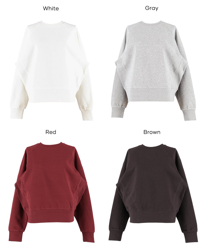 厚磅插肩袖大學T