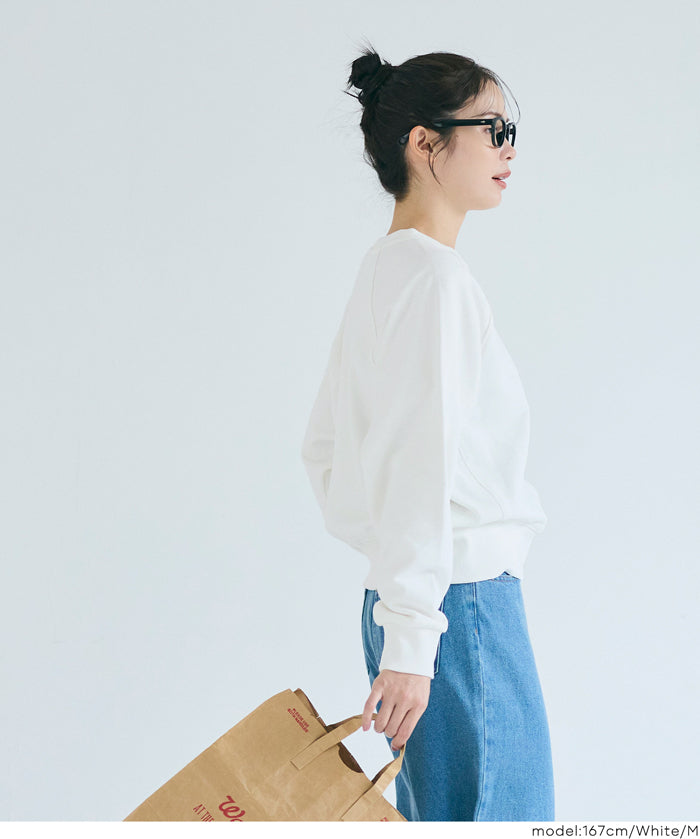 厚磅插肩袖大學T