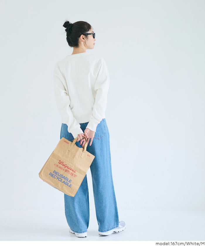 厚磅插肩袖大學T