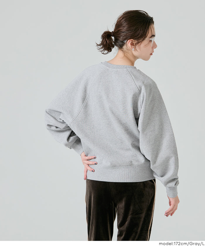 厚磅插肩袖大學T