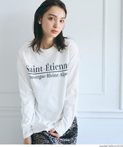 LOGO圓弧下擺長袖T恤